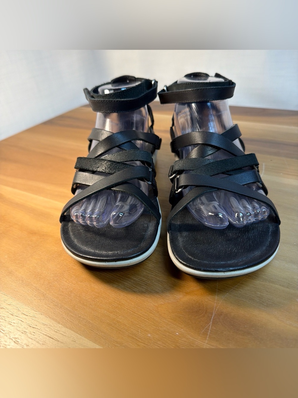 Merrell Women's Sz 9 Black Gladiator Ankle Leather Strappy Sandals Boho Comfort - Picture 3 of 13